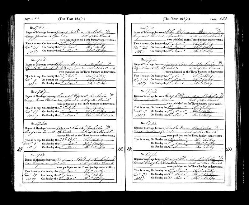 Rippington (Joseph & Hanna) 1857 Marriage Record